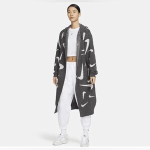 Nike Sportswear Phoenix Cozy Bouclé Long Knit Cardigan Size M FD4282 254 $180